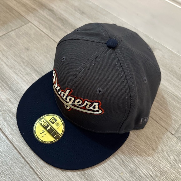 LA Los Angeles Dodgers Lids Hat Drop New Era Sea Fog 50th Patch Fitted 7 3/8 - Picture 6 of 10